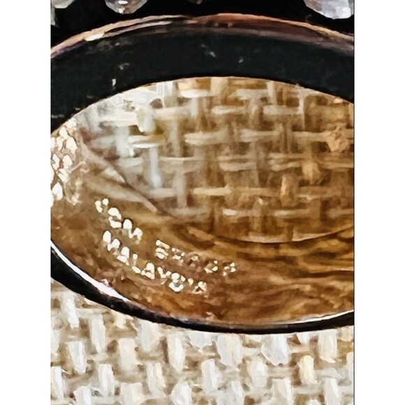 JMC Brass Rose Gold Rhinestone Bubble Ring White/Black Size 6.3/4” EUC BEAUTIFUL - Picture 10 of 10